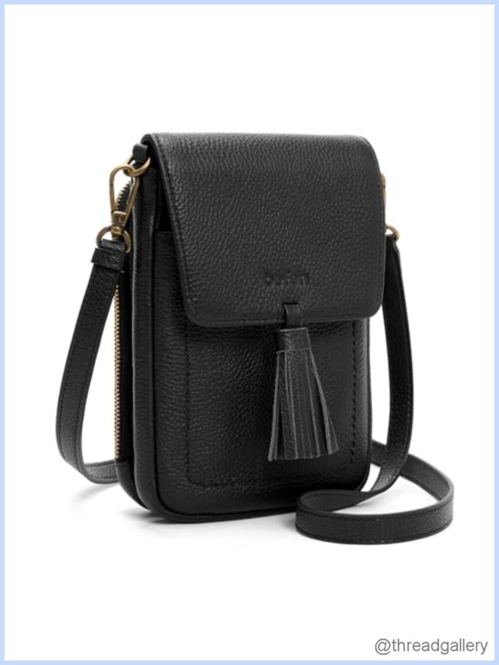 Genuine Leather Small Crossbody Bag RFID Phone Purse Card Slots